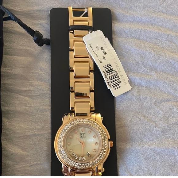 New York & Company Rose Gold Watch with Crystal Details - Picture 3 of 3